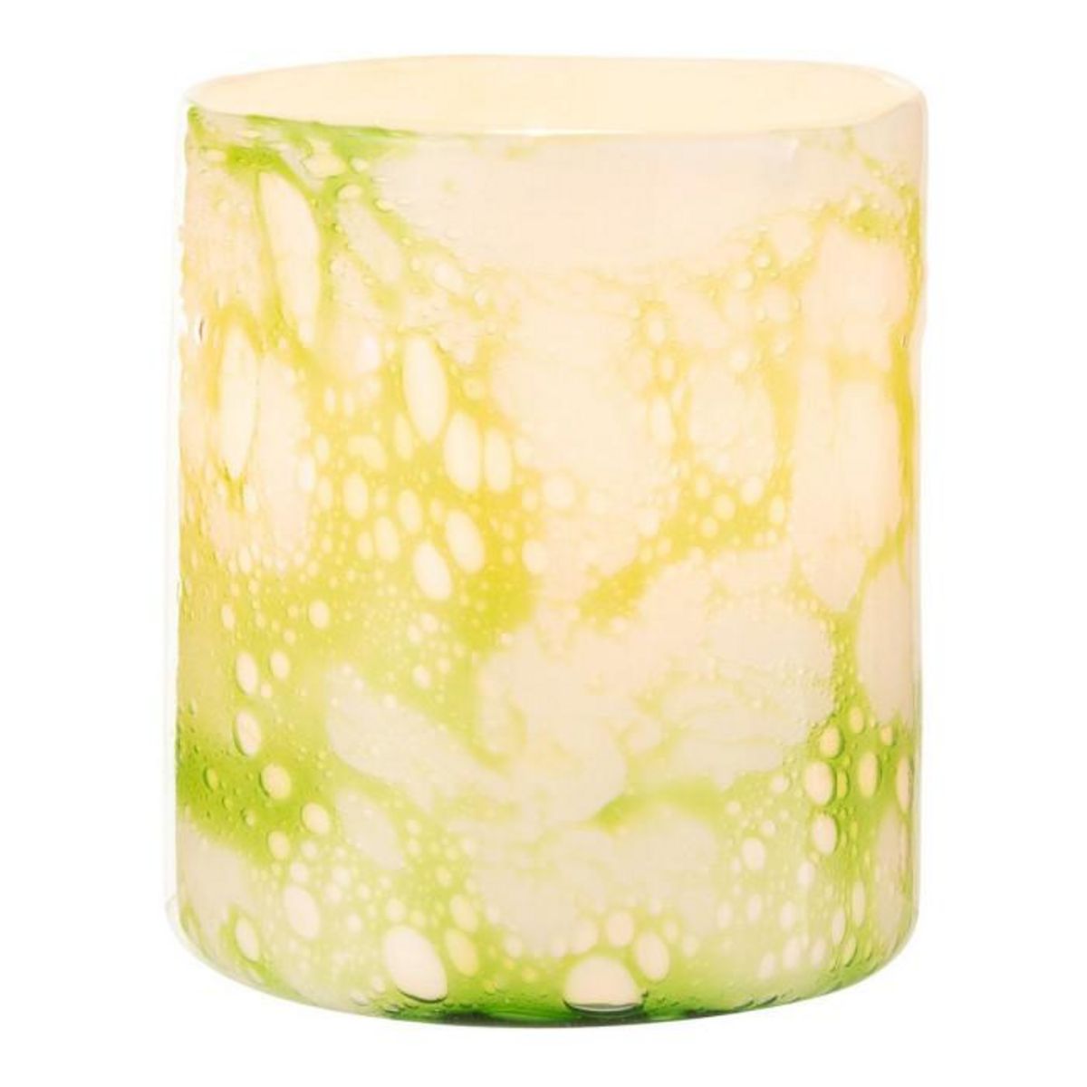 Paris Prix Photophore en Verre  Marbre  18cm Vert