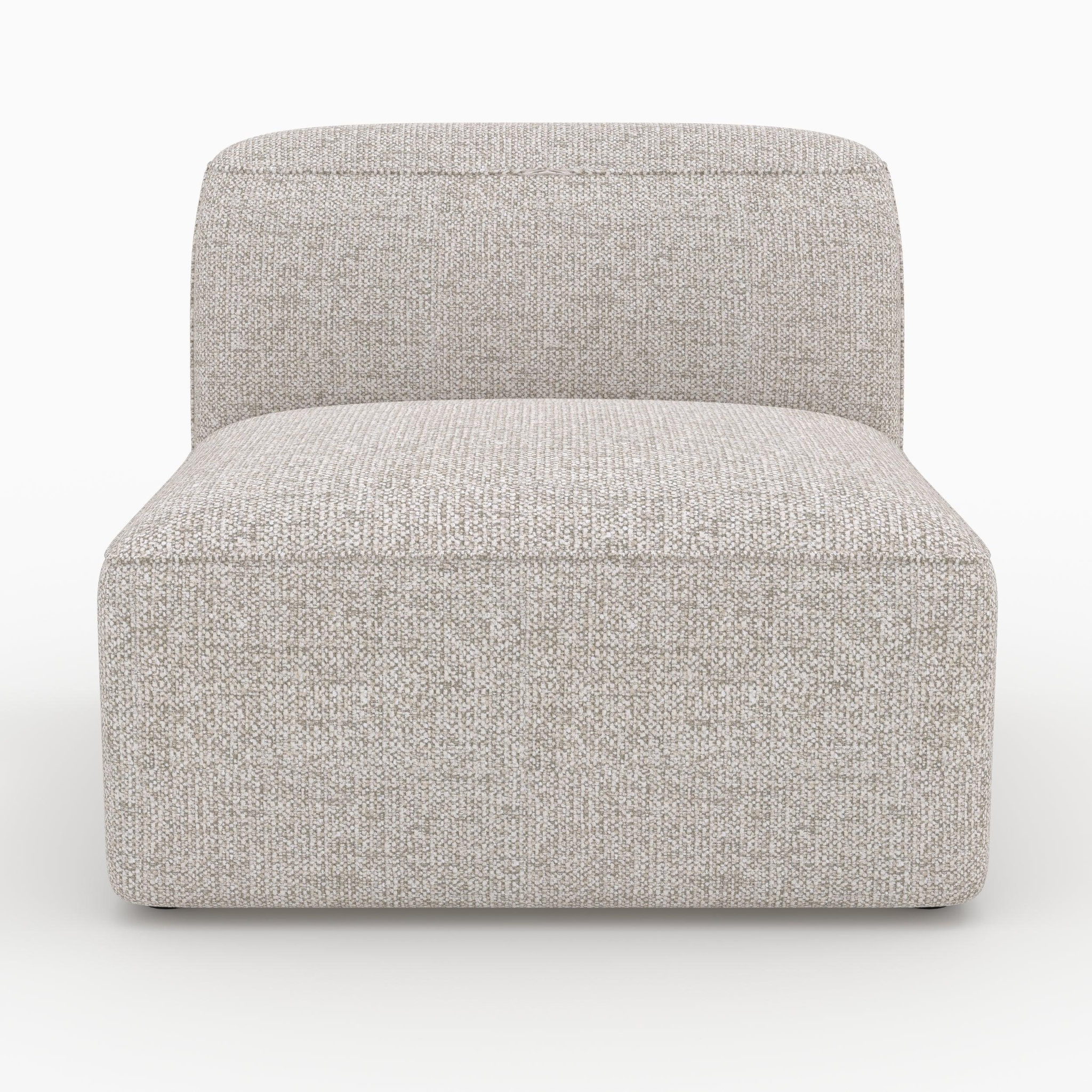 Voir la diapositive 3 : MAISON PAVANE Canapé modulable en tissu beige 3 places avec pouf-Hestia