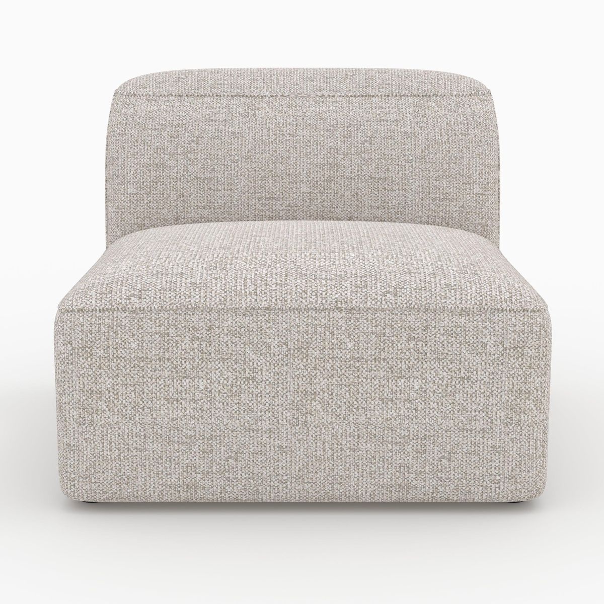 Rendez vous déco Canapé modulable en tissu beige 3 places avec pouf-Hestia