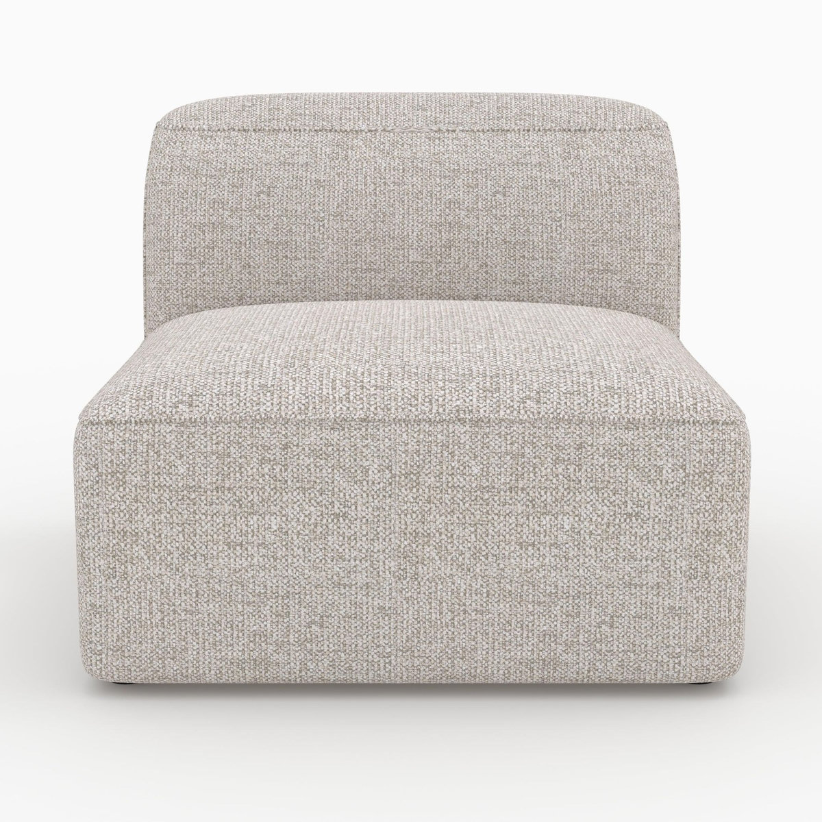 Rendez vous déco Canapé modulable en tissu beige 3 places avec pouf-Hestia