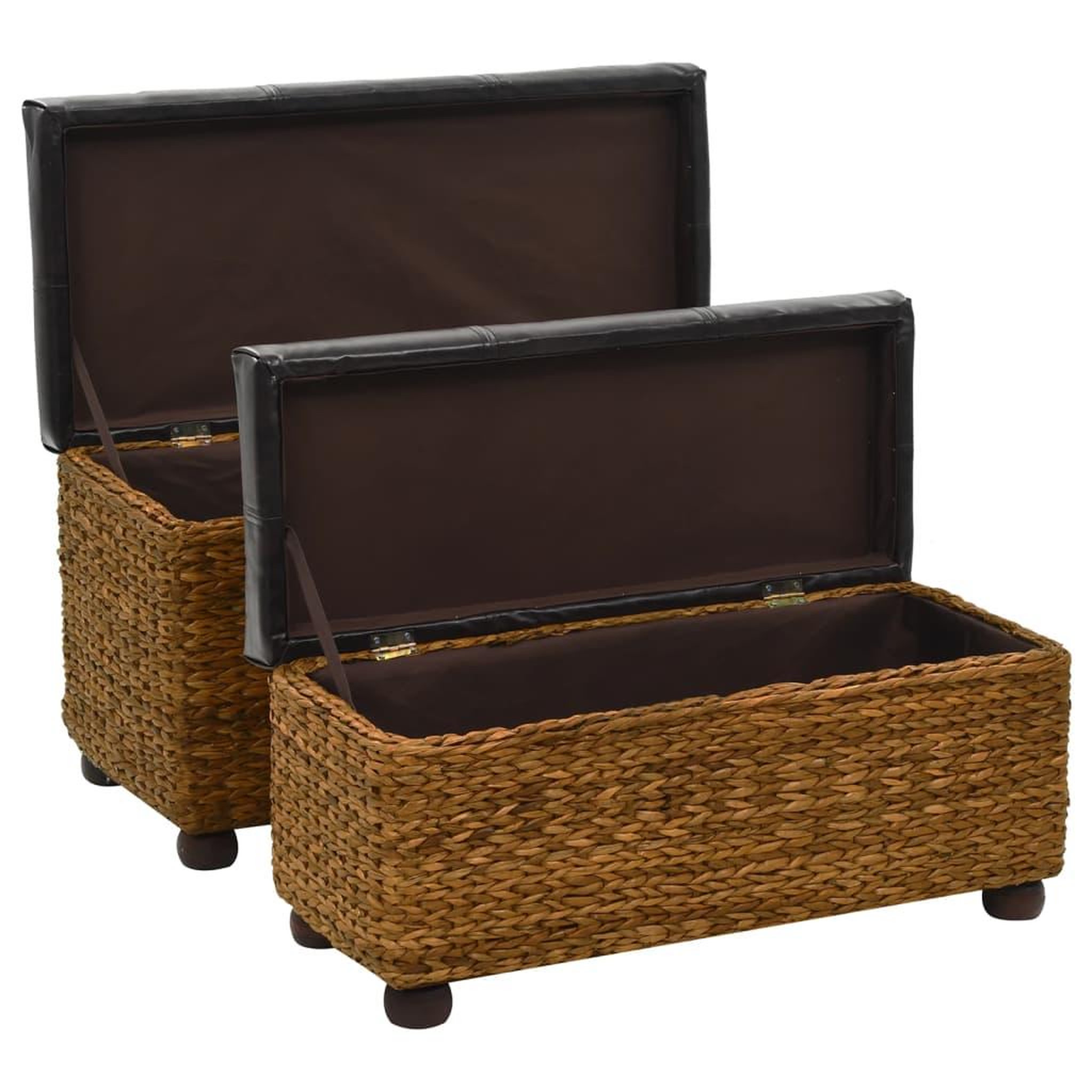 Voir la diapositive 5 : VIDAXL Ensemble de banc lot de 2 Jacinthe d'eau Marron