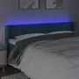 VIDAXL Tete de lit a LED Bleu fonce 203x16x78/88 cm Velours