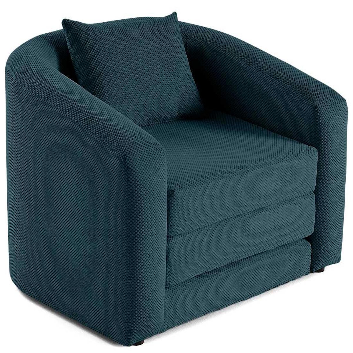 BEST MOBILIER Nuvia - canapé convertible déplimousse 1 place en velours texturé