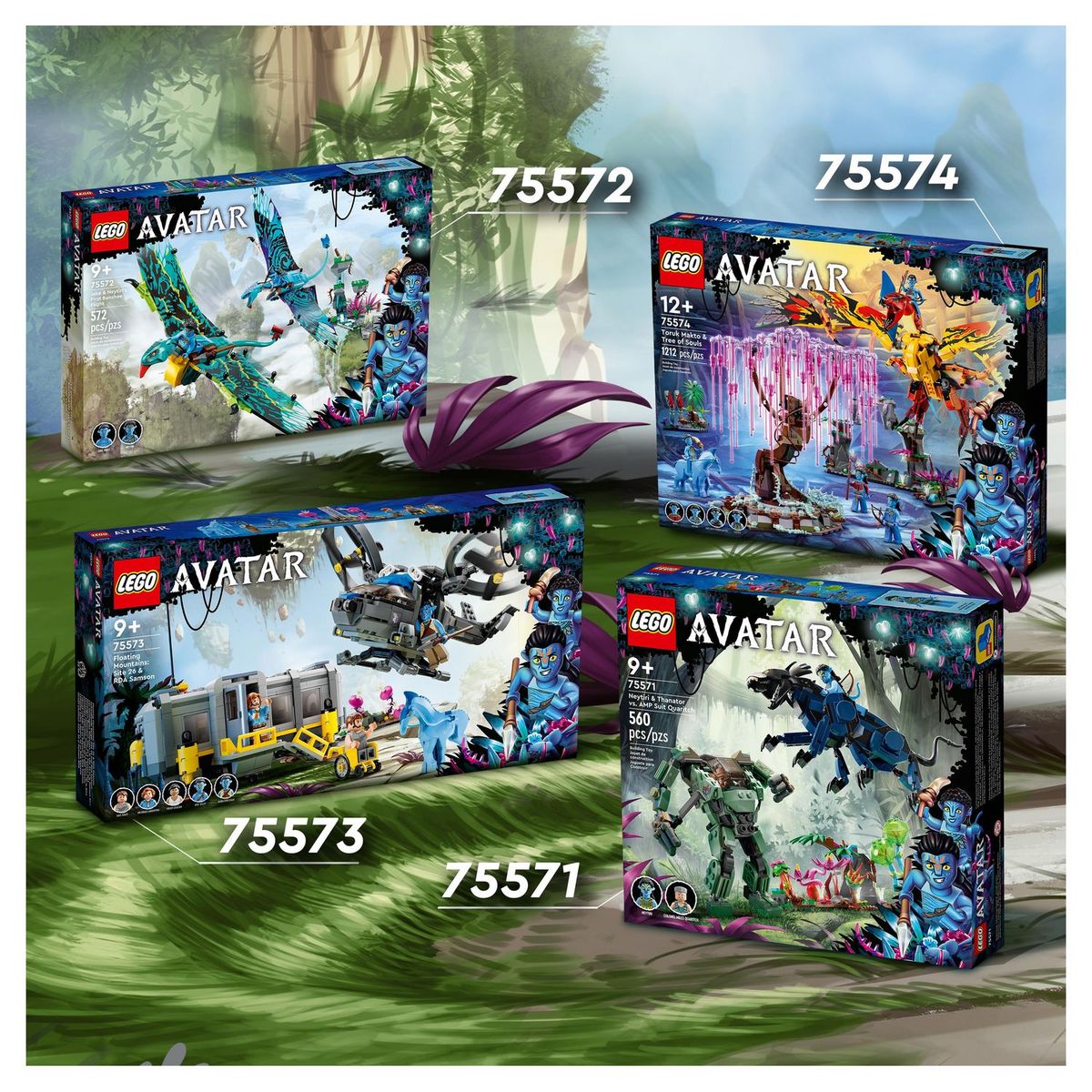LEGO Avatar 75571 Neytiri et le Thanator vs. Quaritch dans l&rsquo;Exosquelette, Jouet de Construction, Figurine Robot, Pandora
