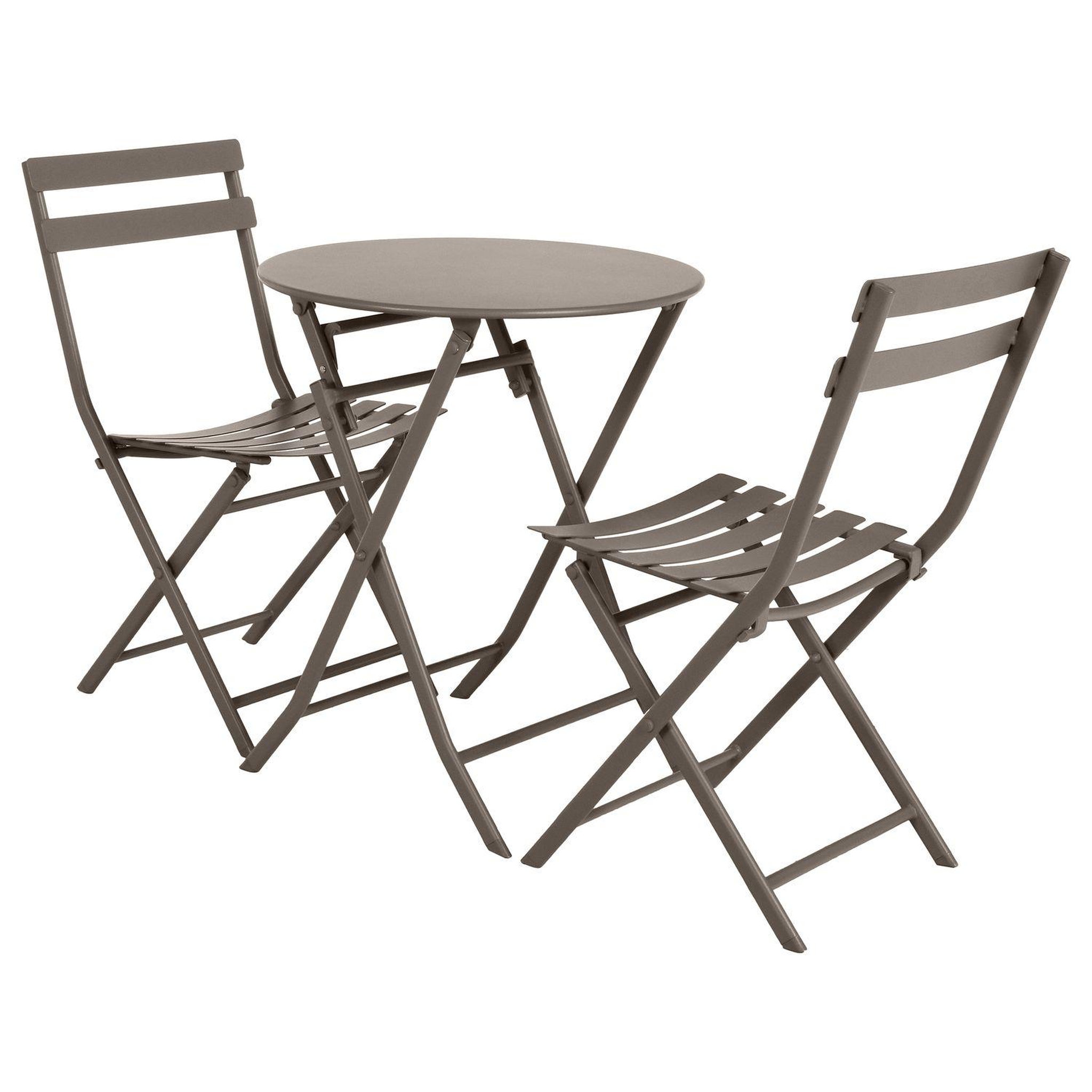 Voir la diapositive 3 : HESPERIDE Table de jardin pliante ronde greensboro - 2 places