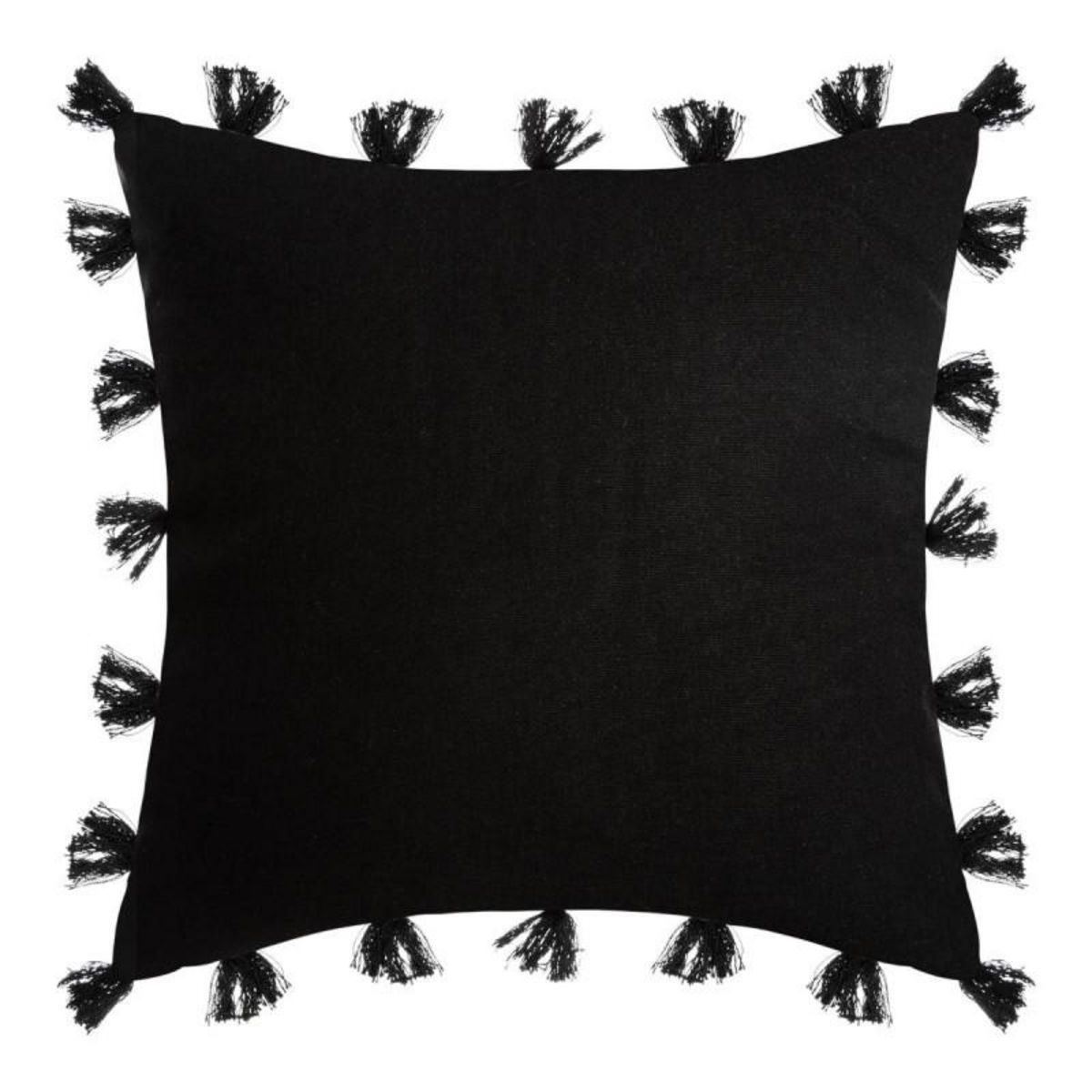 ATMOSPHERA Housse de coussin Rosace Pompons 40 x 40 cm Atmosphera