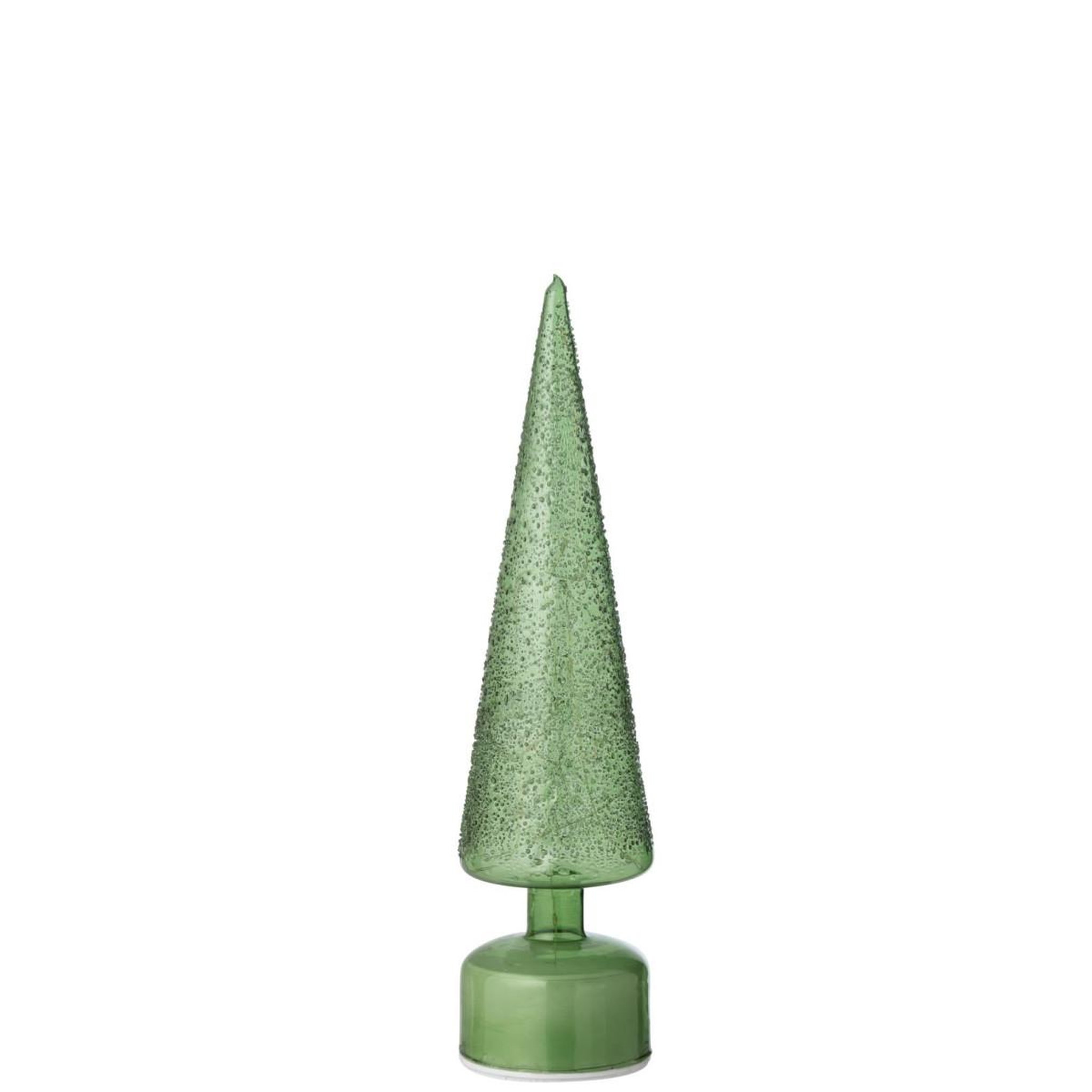 Voir la diapositive 2 : J-LINE Sapin tournant à led  lenard  38cm vert