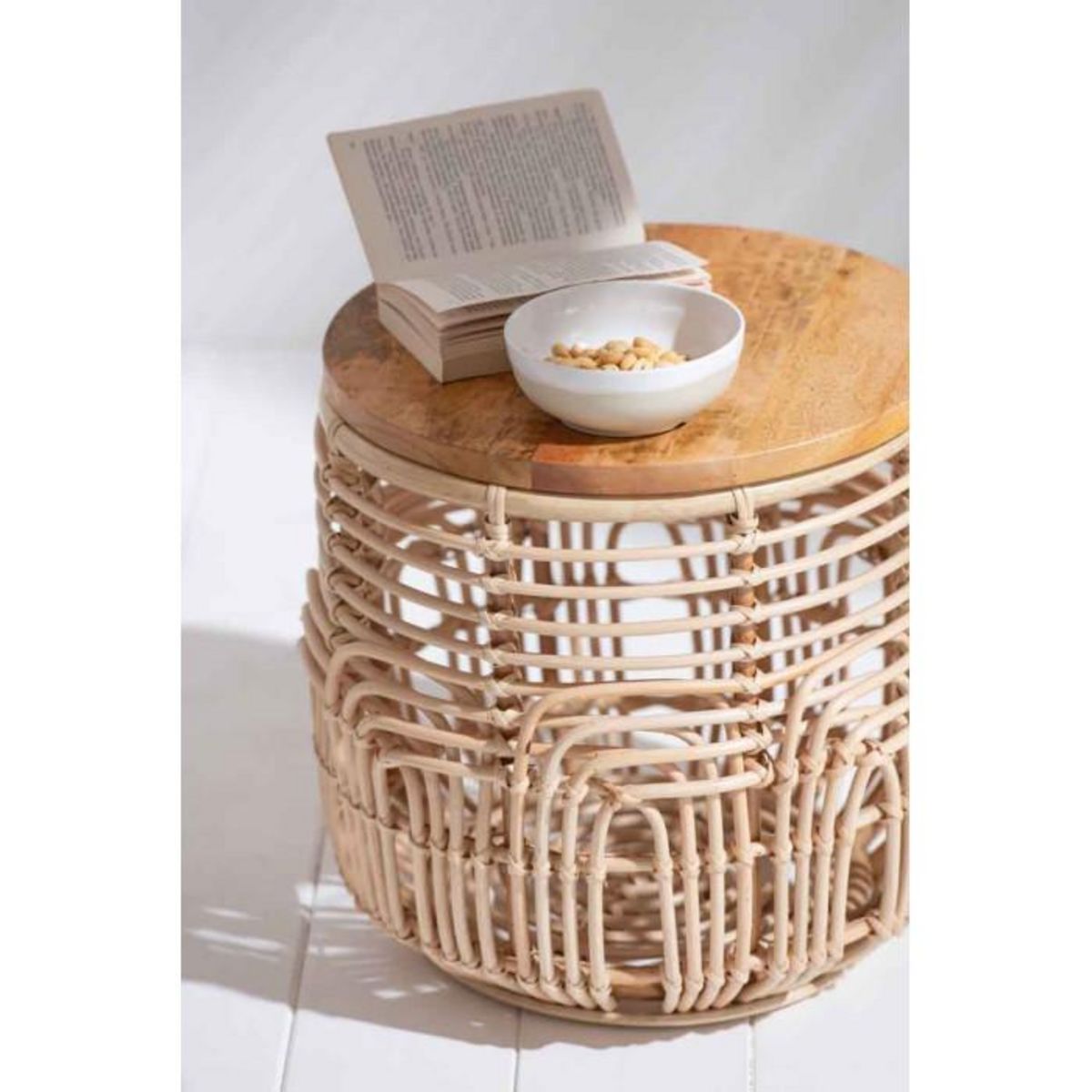 Paris Prix Lot de 2 Tables Gigognes  Ellen  50cm Naturel