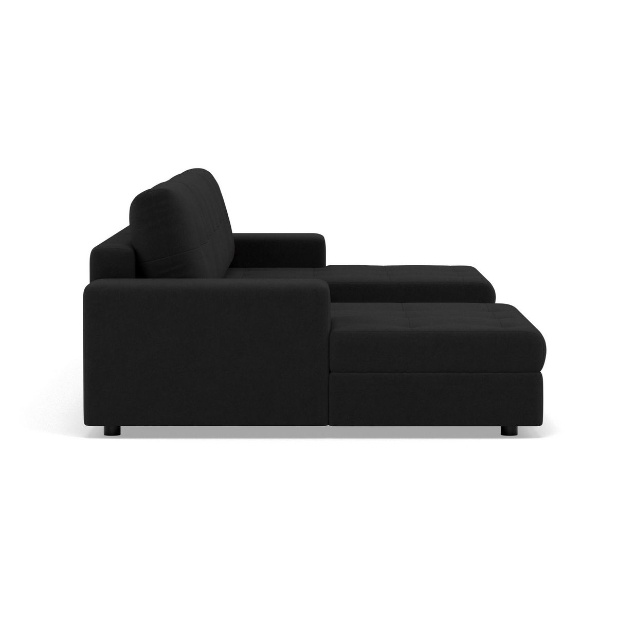 BEST MOBILIER Bastian - canapé panoramique en u 7 places convertible avec coffre en velours texturé