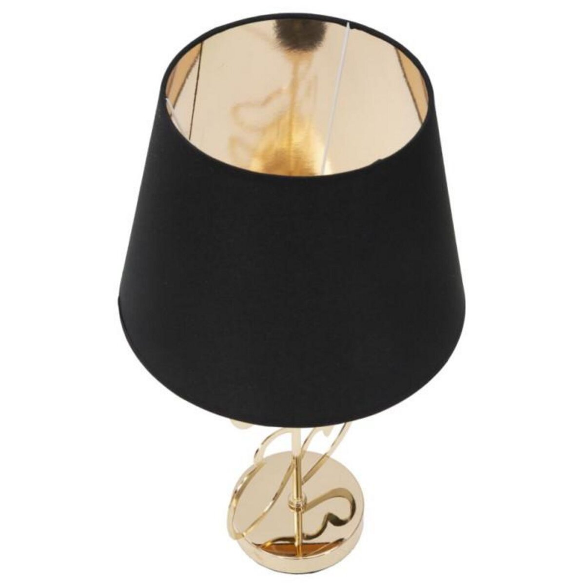 Paris Prix Lampe à Poser en Métal  Hearts  54cm Noir & Or