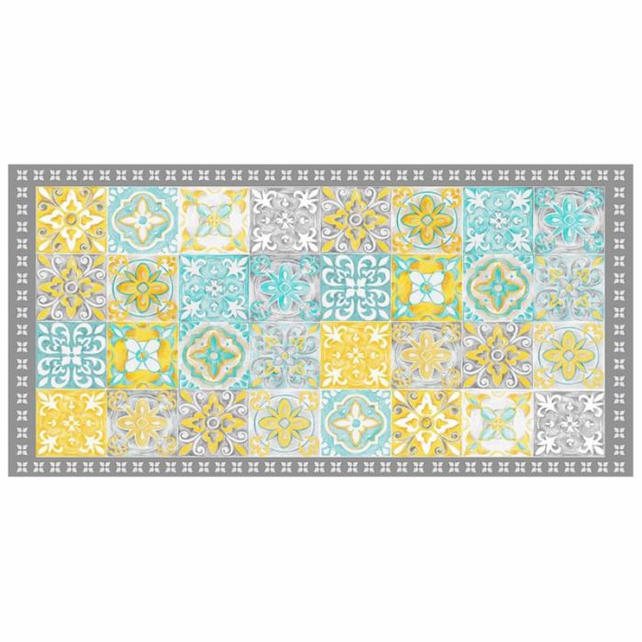 Voir la diapositive 1 : Paris Prix Tapis Rectangle en Vinyle  Alicante  50x100cm Jaune
