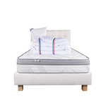 LUXURY LITERIE Ensemble literie ressorts, Relaxation Ferme, Beige. Coloris disponibles : Beige