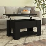 VIDAXL Table basse noir 79x49x41 cm bois d ingénierie