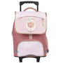 Voir la diapositive 1 : AUCHAN Sac à dos à roulettes rose Be Wild