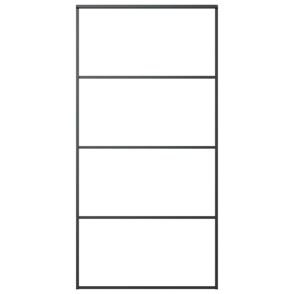 VIDAXL Porte coulissante et kit de quincaillerie 102,5x205cm Verre ESG