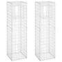 Voir la diapositive 2 : VIDAXL Poteaux a panier de gabion 2 pcs 50x50x180 cm Fer