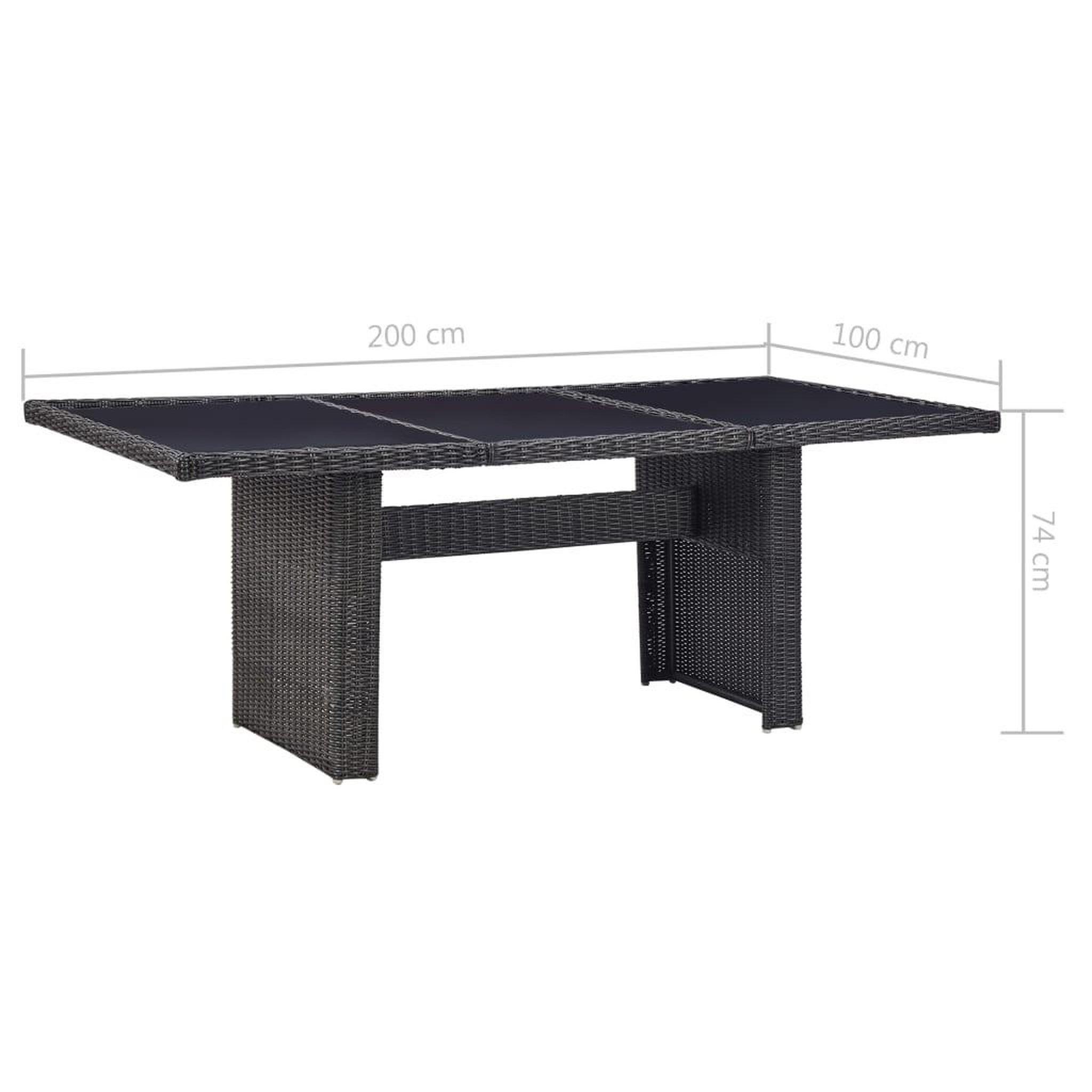 Voir la diapositive 6 : VIDAXL Ensemble a manger d'exterieur 9 pcs Resine tressee Noir