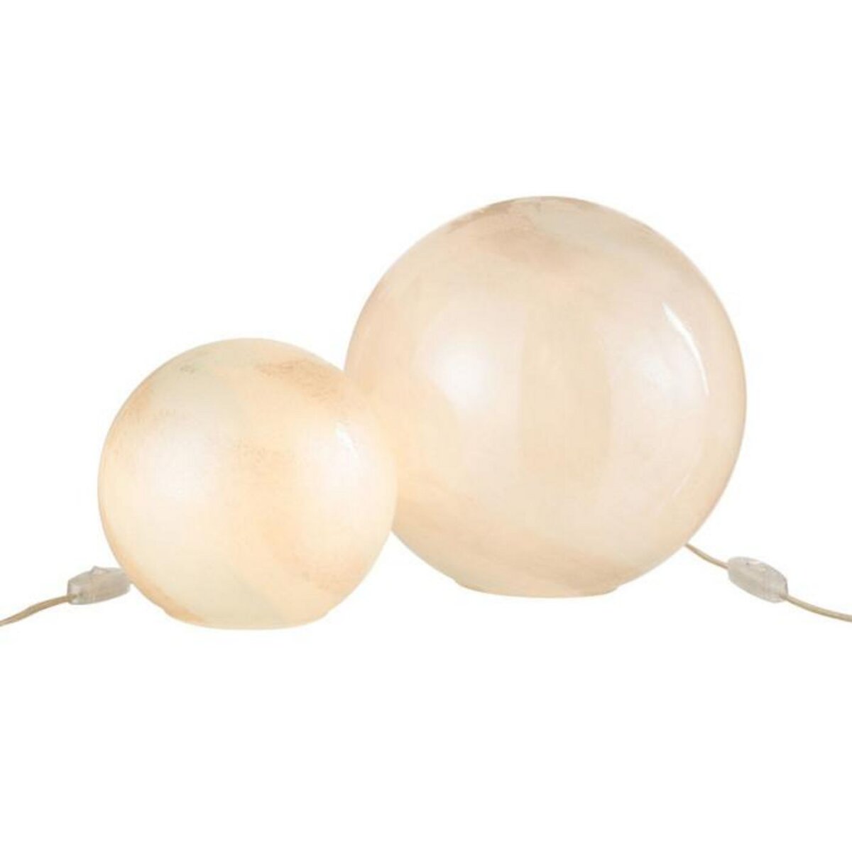 Paris Prix Lampe à Poser Ronde  Pearl  29cm Blanc