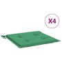 Voir la diapositive 2 : VIDAXL Coussins de chaise jardin lot de 4 vert 50x50x3 cm tissu oxford