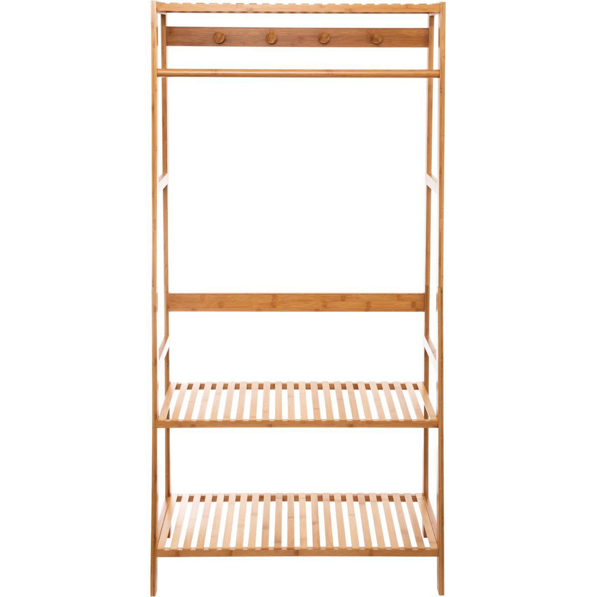 FIVE Porte manteaux design scandinave Gaia - L. 80 x H. 170 cm - Couleur bambou