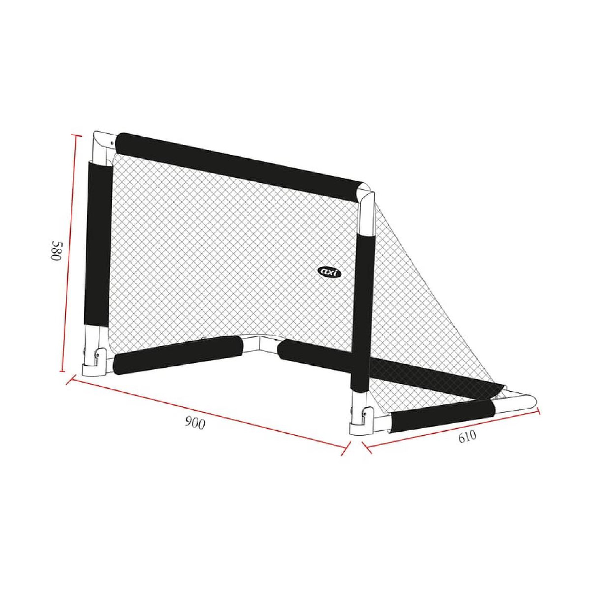 Voir la diapositive 3 : Axi House But de foot Lionel pliable 90 cm