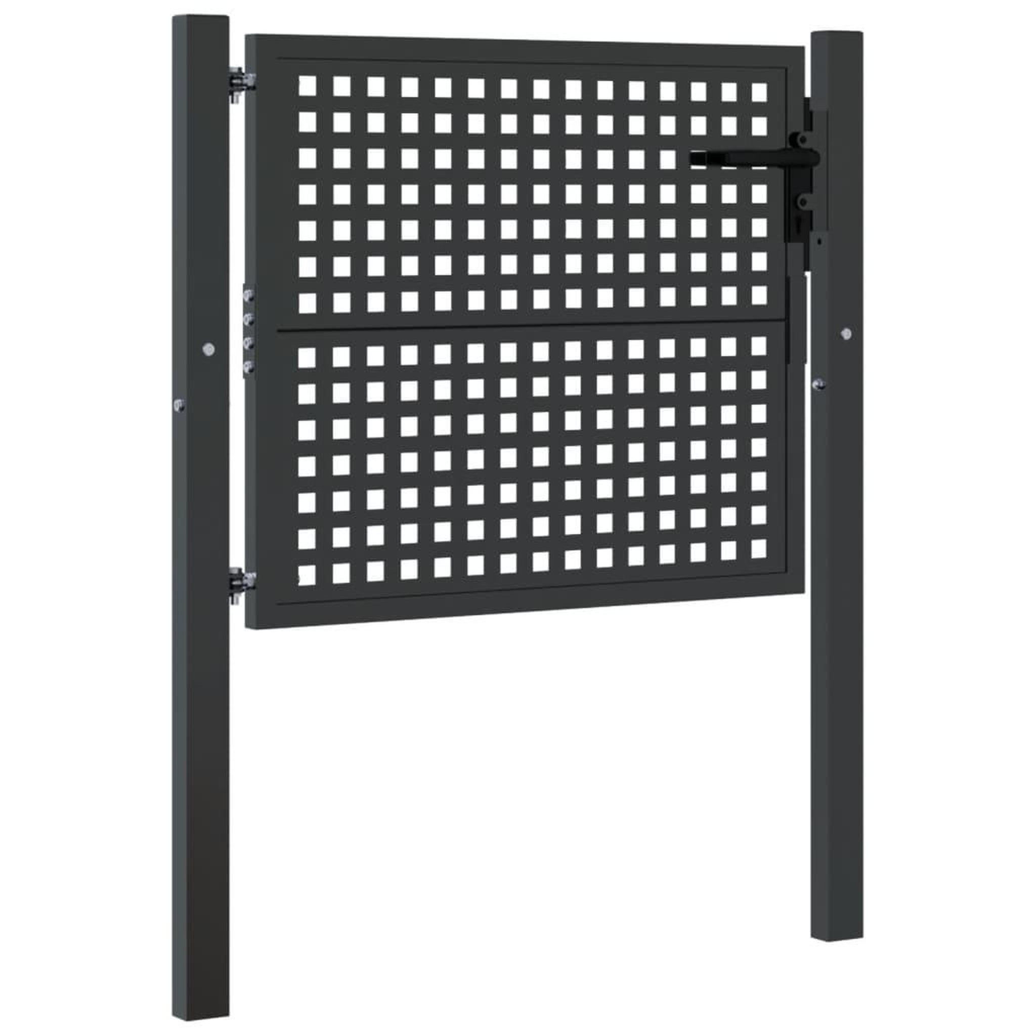 Voir la diapositive 2 : VIDAXL Portail de jardin anthracite 105x125 cm acier