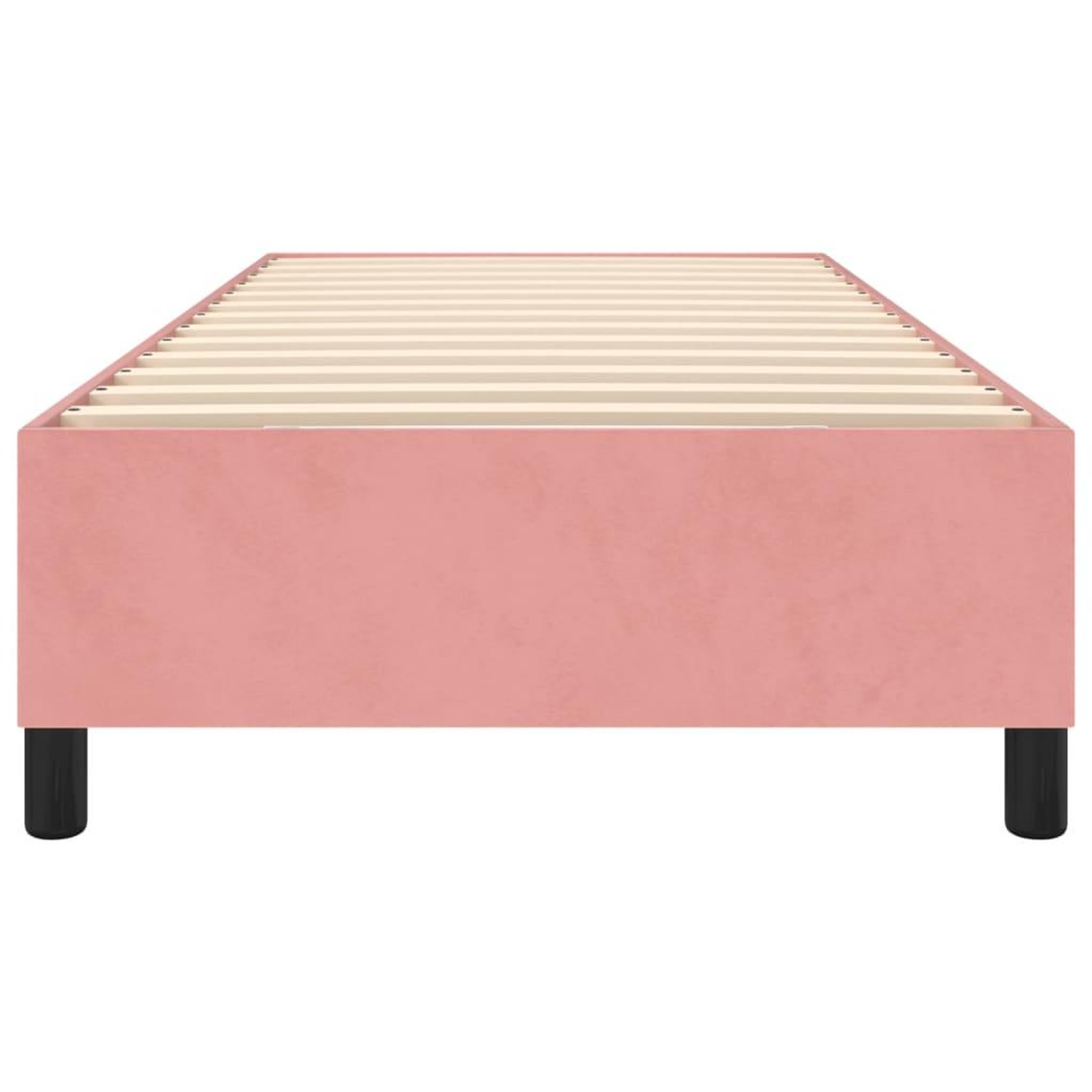 Voir la diapositive 5 : VIDAXL Cadre de lit sans matelas rose 90x200 cm velours
