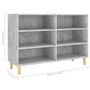 Voir la diapositive 6 : VIDAXL Buffet gris beton 103,5x35x70 cm bois d'ingenierie