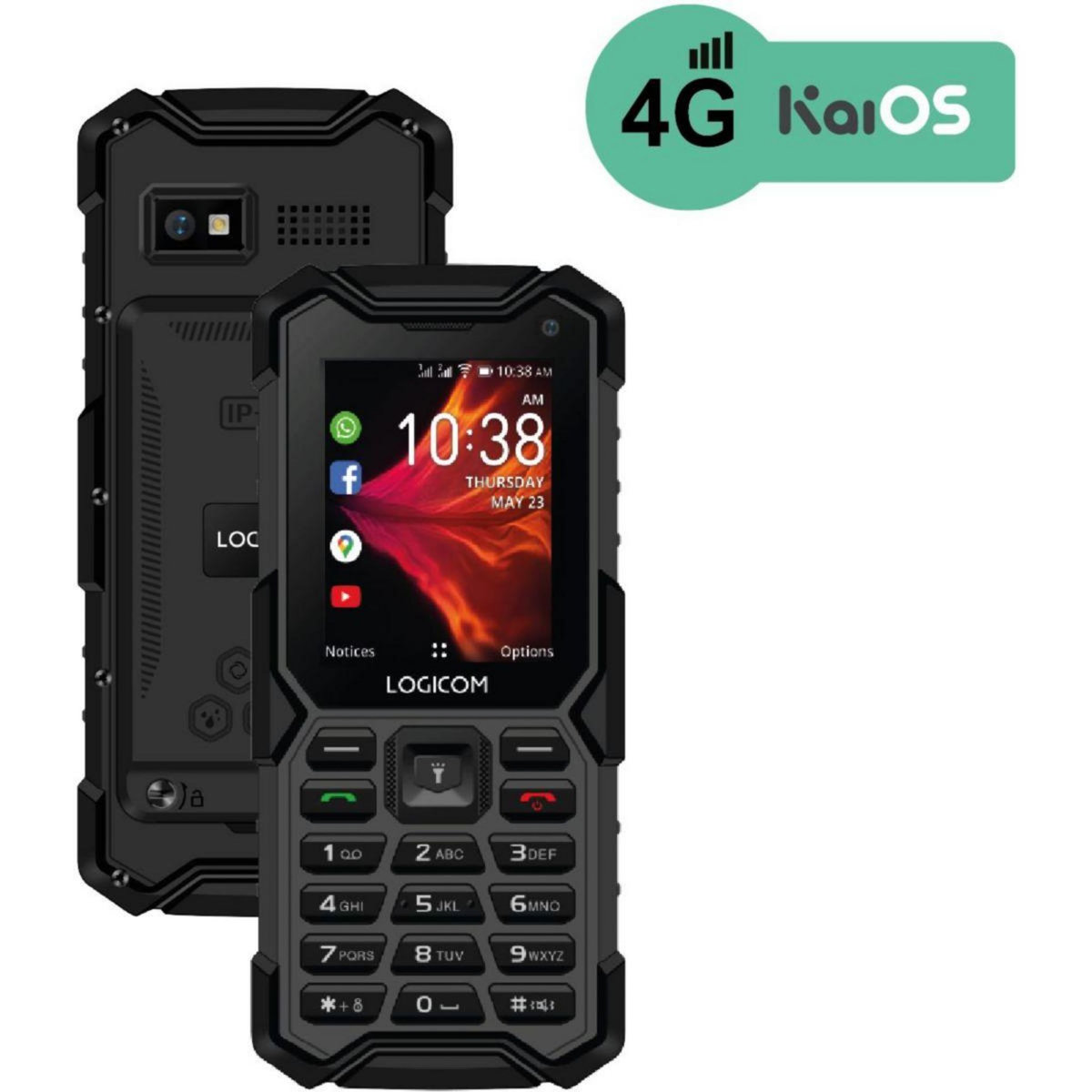 Logicom Téléphone portable Xtrem 40 Pro Noir 4G