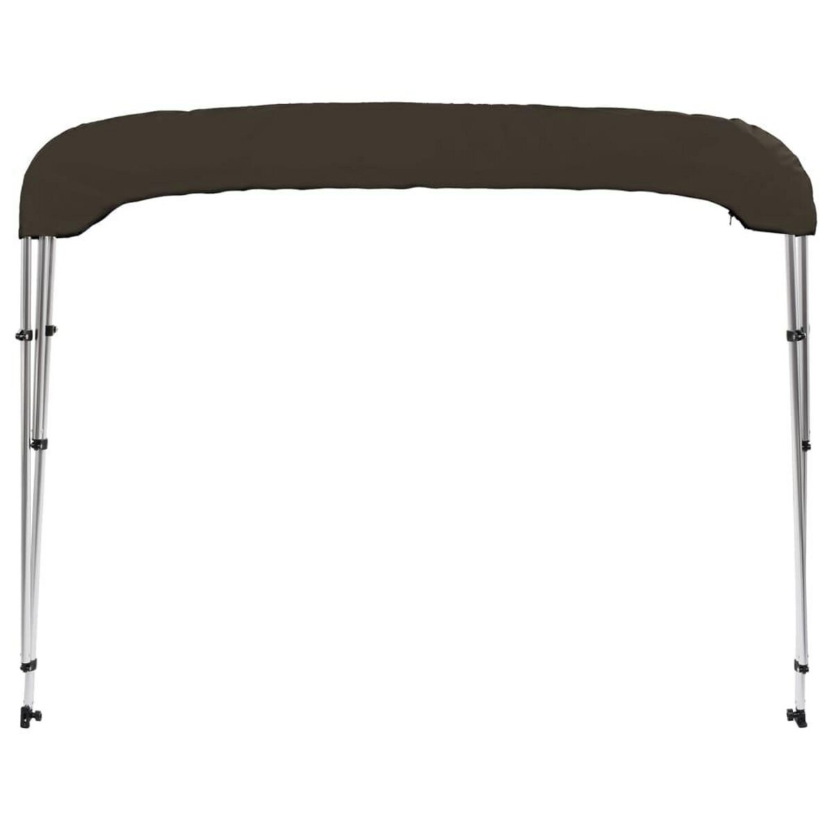 VIDAXL Auvent bimini a 3 arceaux noir 183x140x137 cm