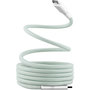 Voir la diapositive 1 : TNB Câble de charge USB-C/USB-C 1.5m gaine aimantée vert