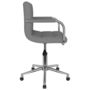 Voir la diapositive 3 : VIDAXL Chaise pivotante de salle a manger Gris clair Tissu