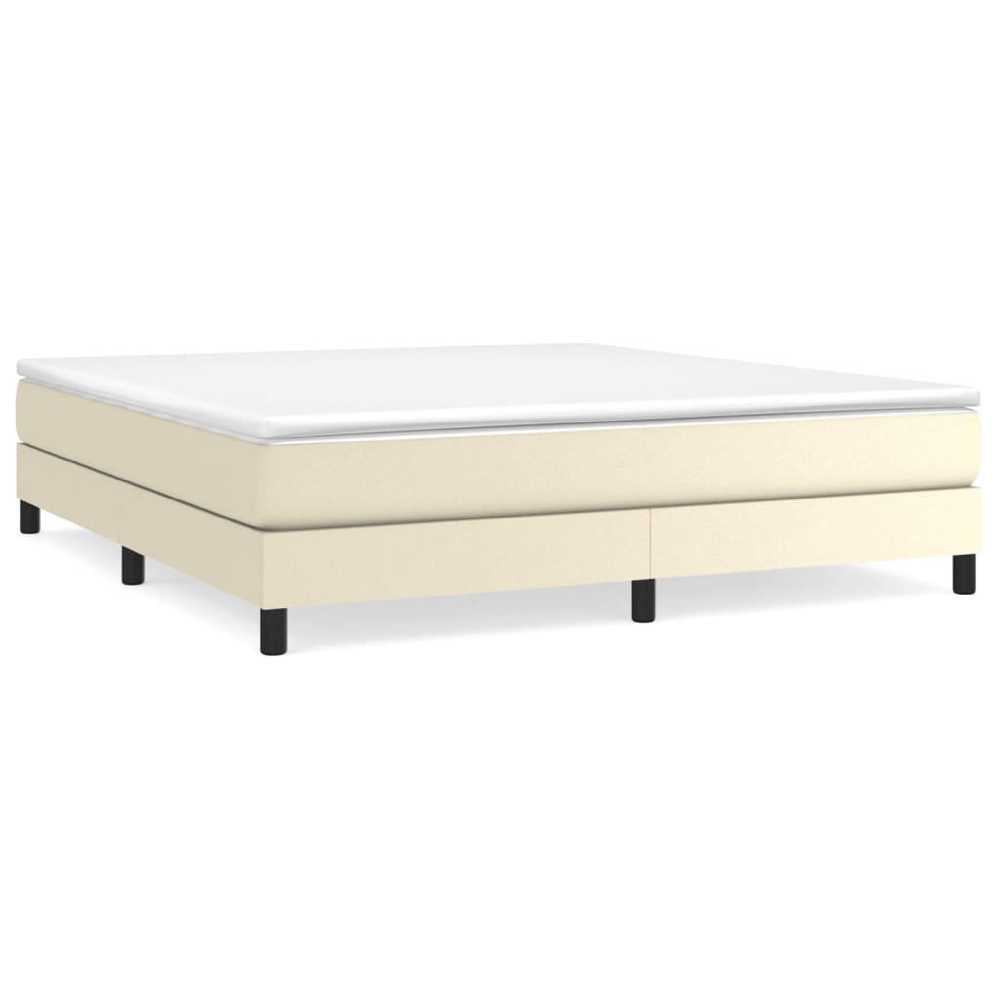 Voir la diapositive 2 : VIDAXL Cadre de lit Creme 160x200 cm Similicuir
