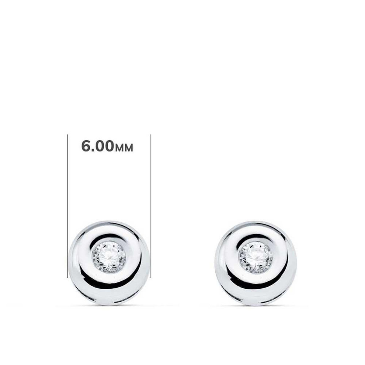 L'ATELIER D'AZUR Boucles d'Oreilles Solitaires Diamants de Synthèse 0.10 Carats - Or 18 Carats 750 Blanc