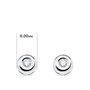 Voir la diapositive 2 : L'ATELIER D'AZUR Boucles d'Oreilles Solitaires Diamants de Synthèse 0.10 Carats - Or 18 Carats 750 Blanc
