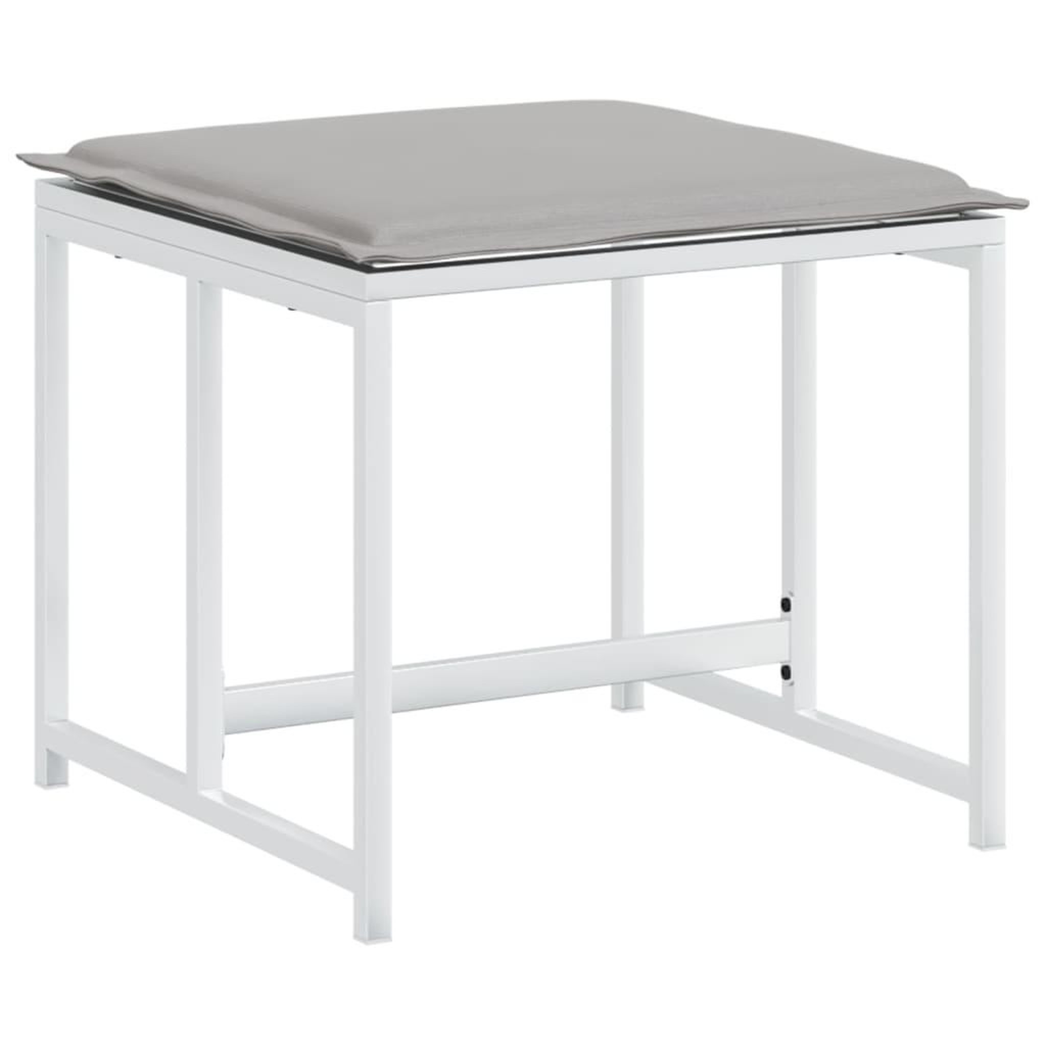 Voir la diapositive 5 : VIDAXL Ensemble a manger de jardin avec coussins 11pcs blanc textilene