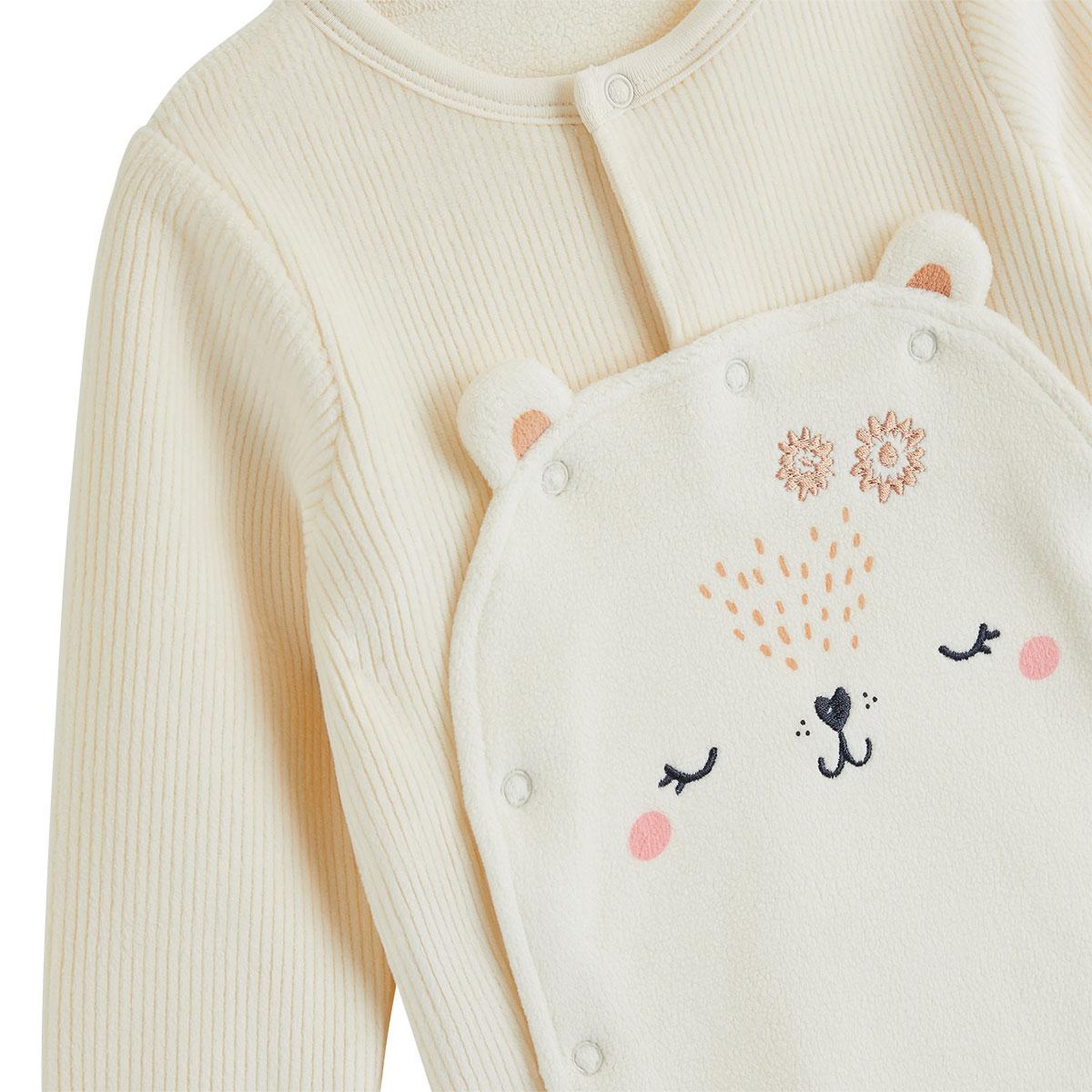 Voir la diapositive 3 : PETIT BEGUIN Pyjama bébé en velours ouverture pont Neige