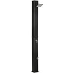OUTSUNNY Douche solaire de jardin 40L - tête de douche orientable, rince-pieds - noir