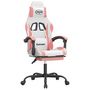 Voir la diapositive 2 : VIDAXL Chaise de jeu pivotante et repose-pied Blanc et rose Similicuir