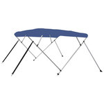 VIDAXL Auvent bimini a 4 arceaux Bleu 243x180x137 cm