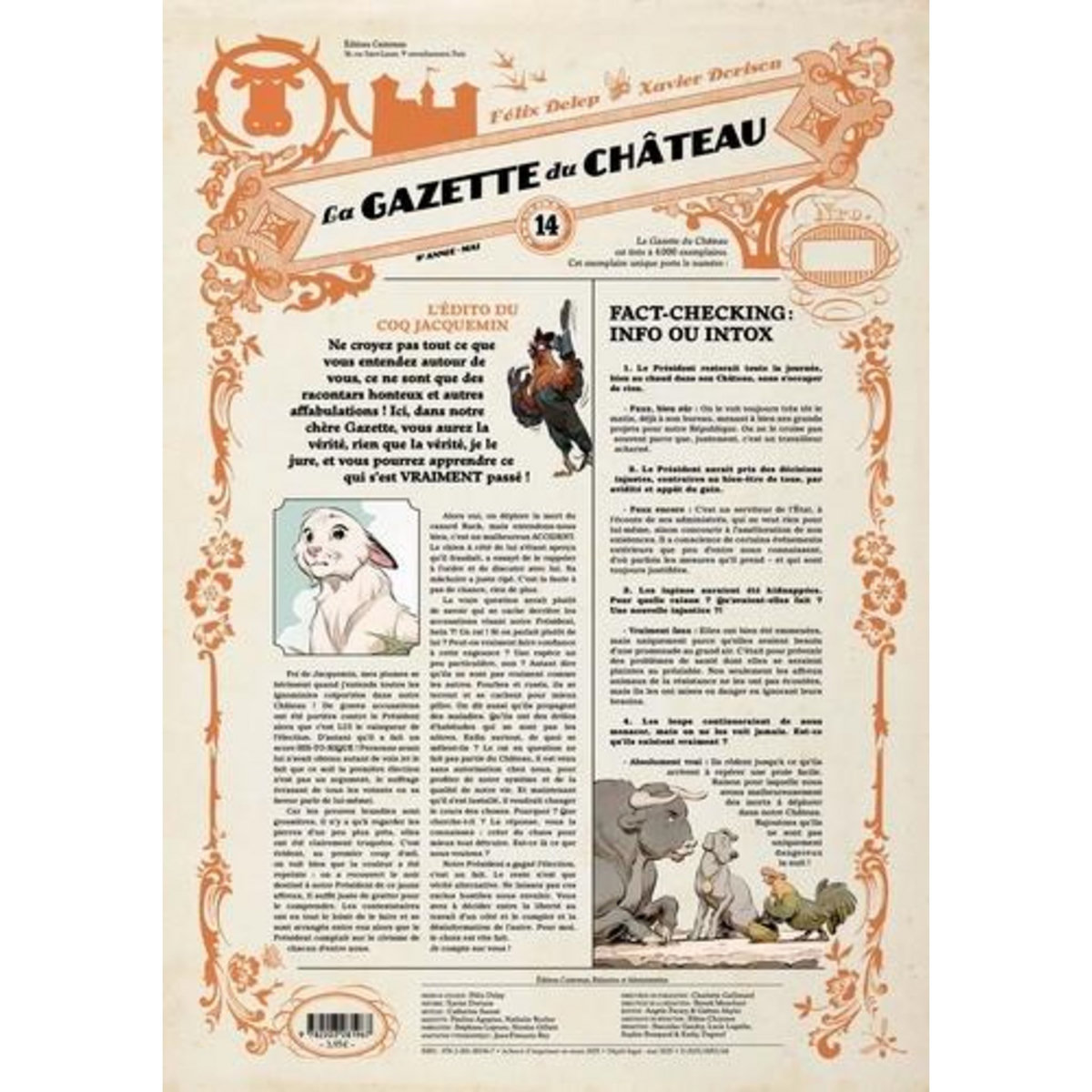 LE CHATEAU DES ANIMAUX : LA GAZETTE DU CHATEAU N° 12 , Delep Félix