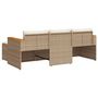 Voir la diapositive 5 : VIDAXL Salon de jardin avec coussins 3 pcs beige resine tressee