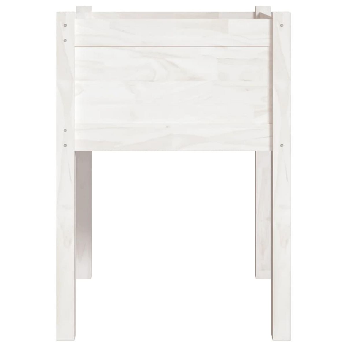 VIDAXL Jardinieres 2 pcs Blanc 50x50x70 cm Bois de pin massif