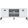 Voir la diapositive 5 : VIDAXL Banc a chaussures VIKEN blanc 106x35x45 cm bois massif de pin