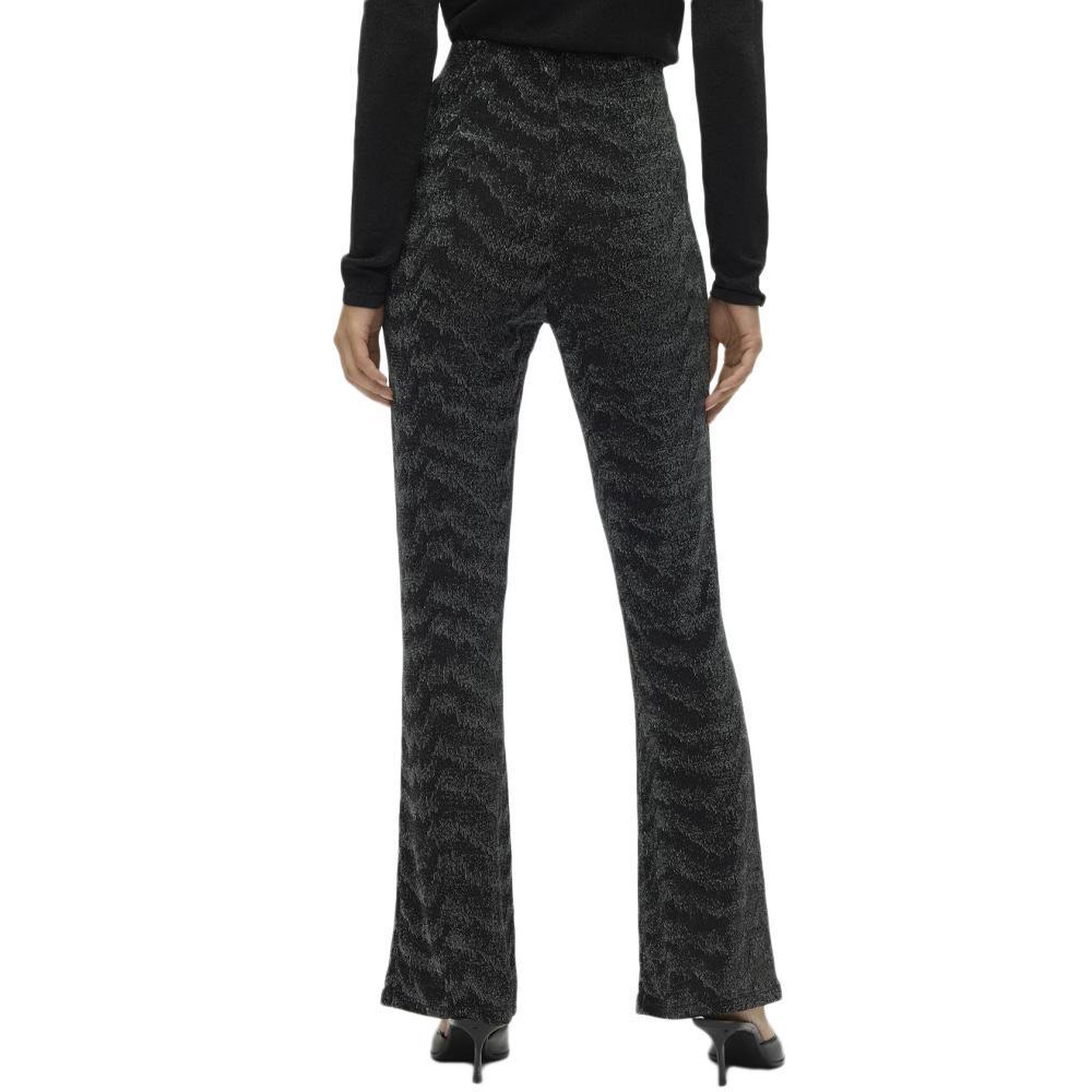 Voir la diapositive 2 : Vero Moda Pantalon Noir/Argenté Femme Vero Moda Lucy Hw Glitter