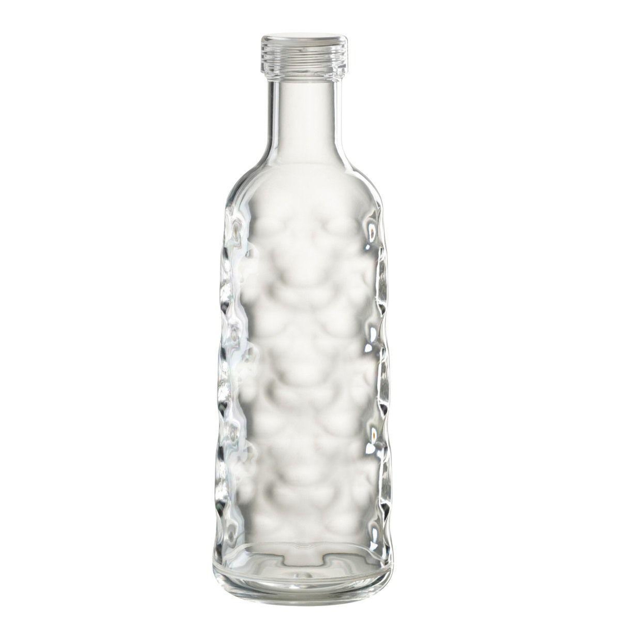 J-LINE Bouteille en plastique  martelé  1,15l transparent