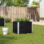 Voir la diapositive 1 : VIDAXL Jardiniere noir 80x60 cm bois massif de pin