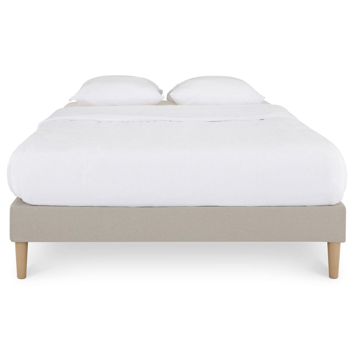 IDIMEX Sommier tapissier QUIMPER 140 x 190 cm revêtement tissu