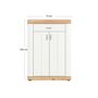 Voir la diapositive 5 : BEST MOBILIER Coventry - meuble à chaussures - blanc et effet bois - 73x104 cm