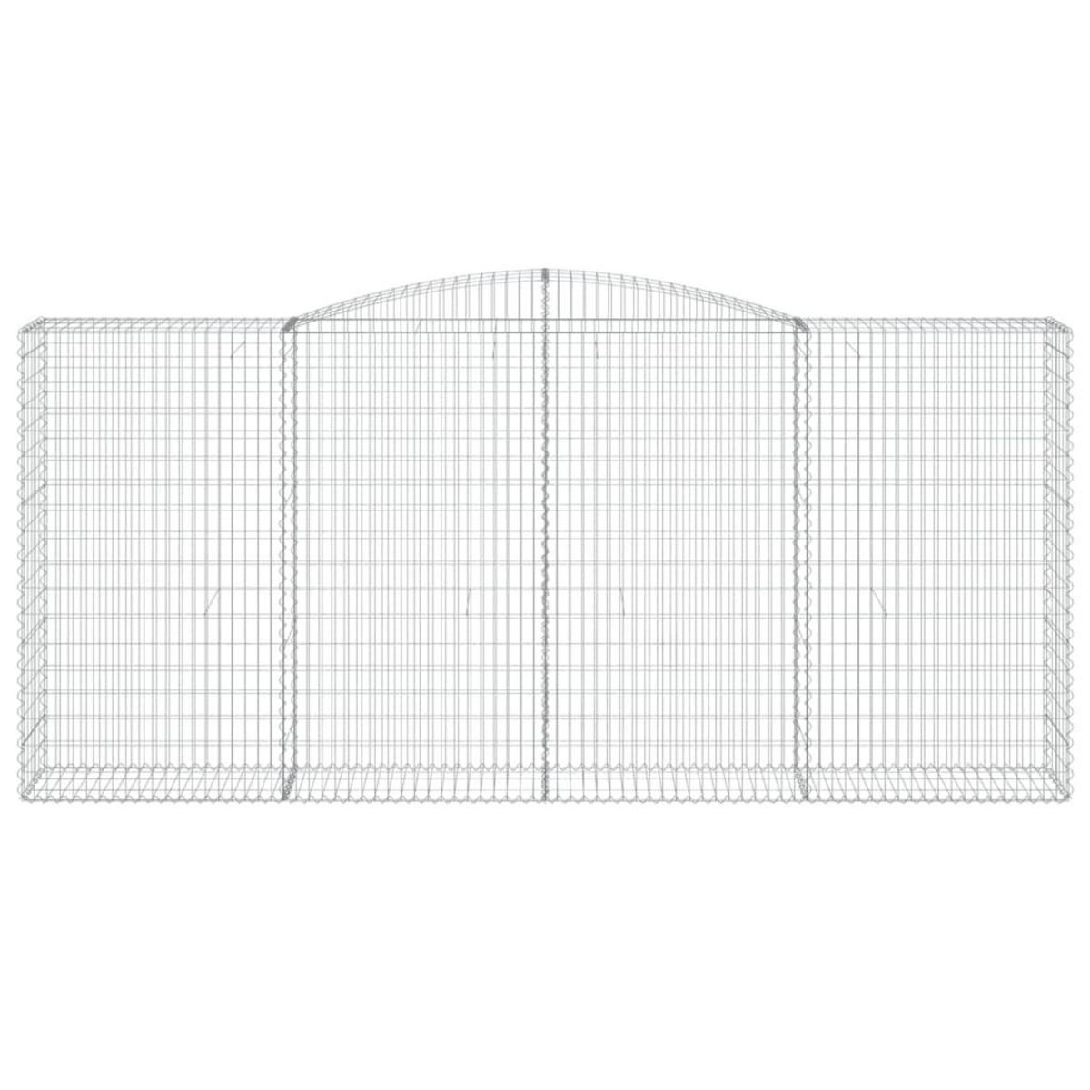 VIDAXL Paniers a gabions arques 9 pcs 400x50x180/200 cm Fer galvanise